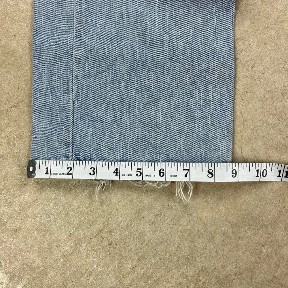 Vintage Levis 505 Jeans Size 36x30 Blue Light Wash Denim Straight Fit Distressed